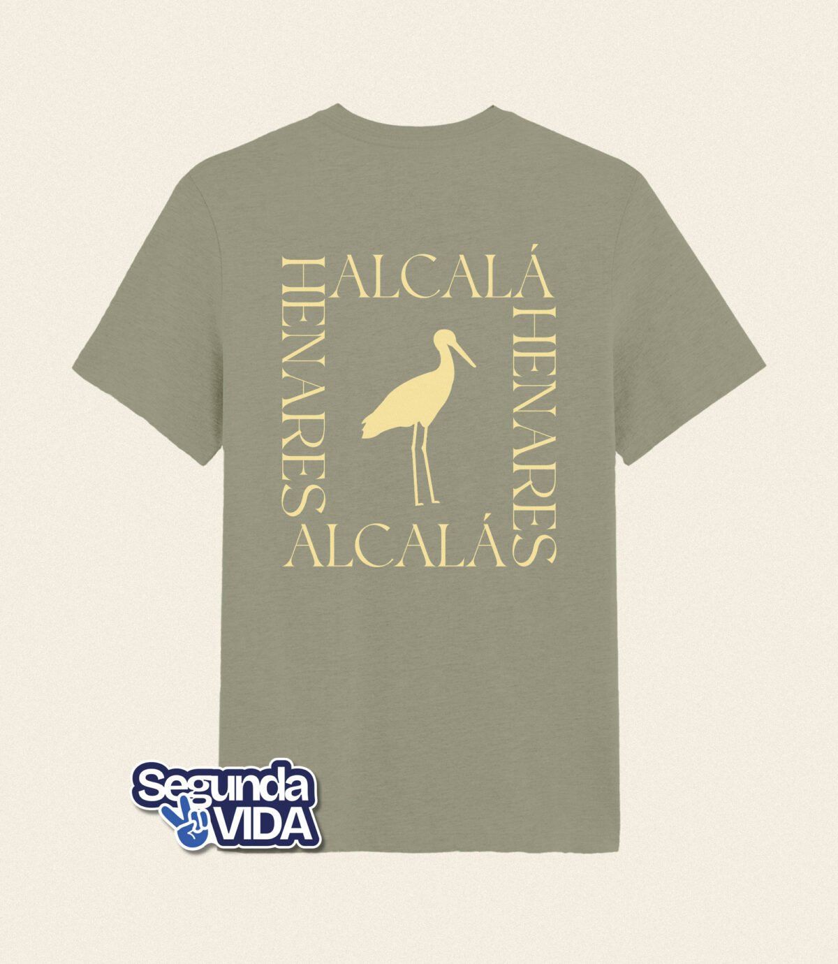 Cigüeña – Camiseta verde oliva 2ª Vida