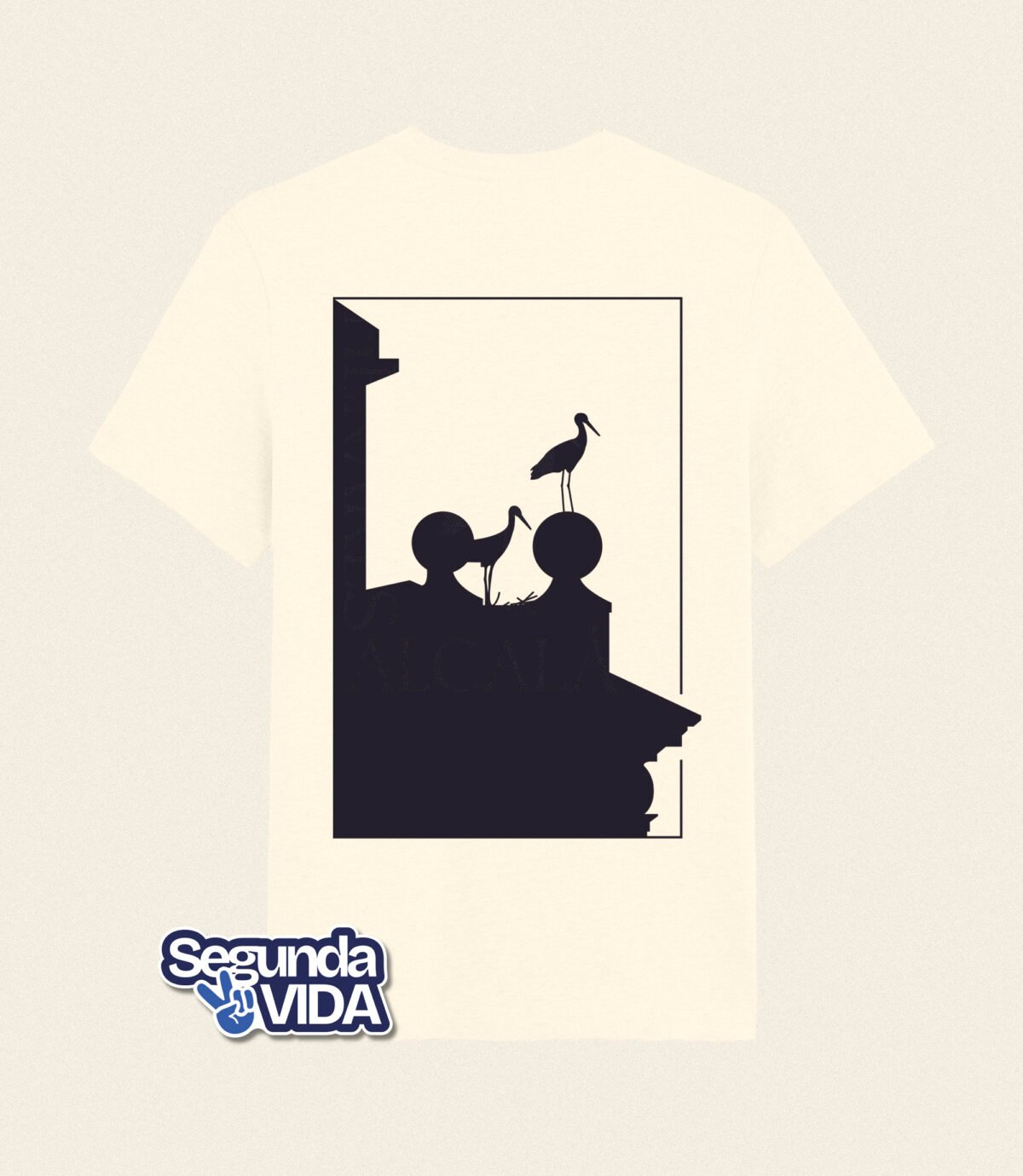 Cigüeñas – Camiseta beige 2ª Vida
