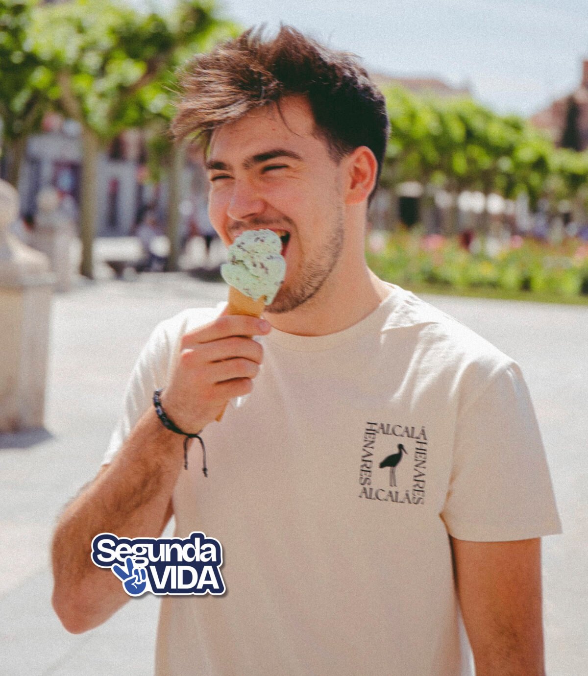 Cigüeñas – Camiseta beige 2ª Vida