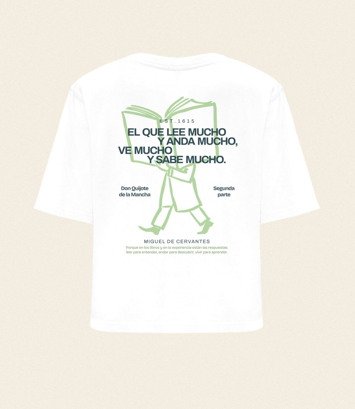 El que lee mucho... – Camiseta Crop