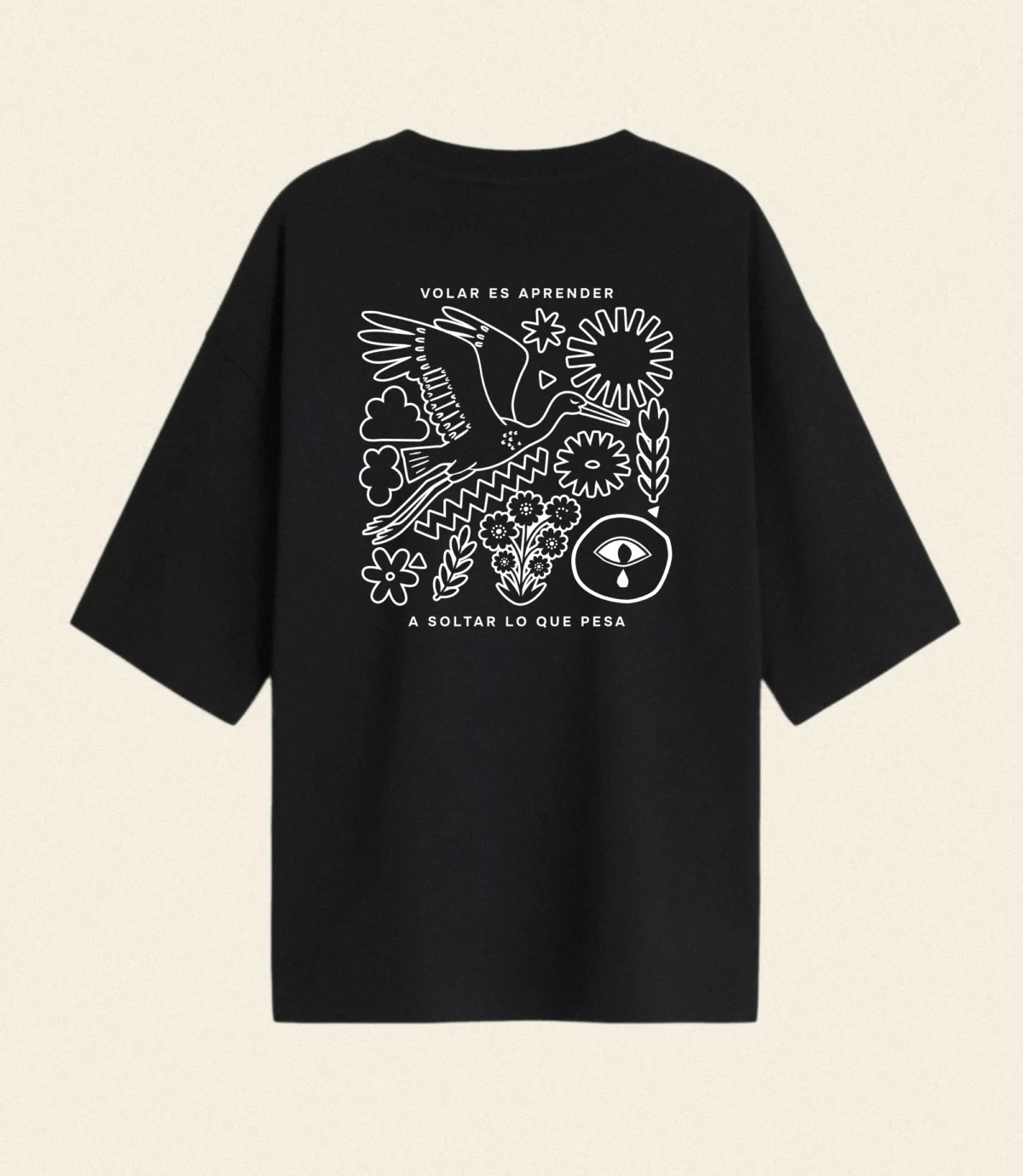 Volar – Camiseta Boxy fit Negra